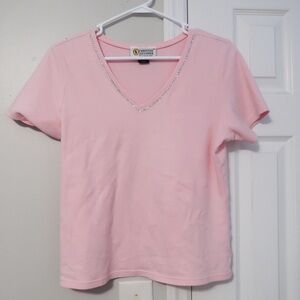 pink rhinestoned babytee